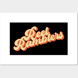 Reel Ramblers Yellow & Orange Distressed Logo Posters and Art